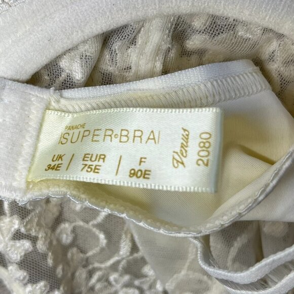 Panache Venus Woman's Lace Underwire Bride Sexy Super Bra Sz 34E - Picture 3 of 6